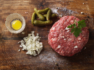 Fresh beef tartare