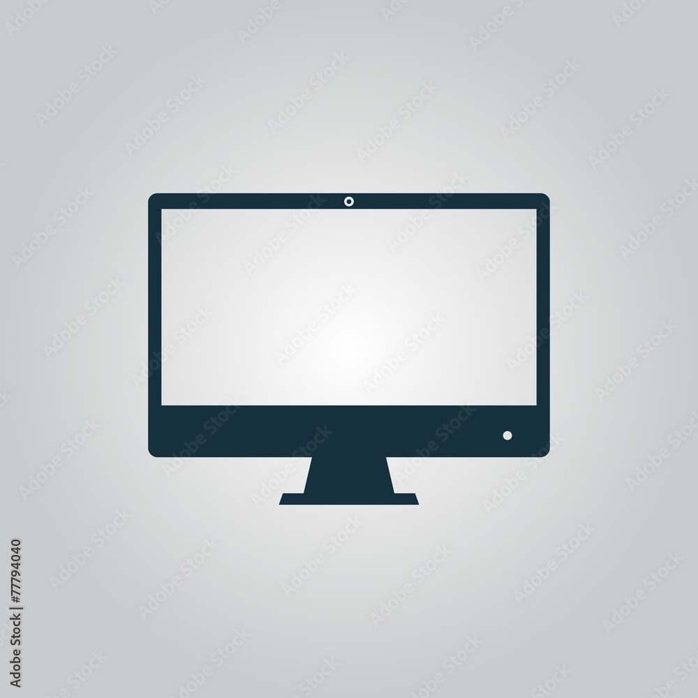 Poster computer display icon. monitor simbol