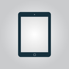 Tablet icon, sign and button