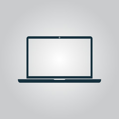 Laptop - icon, sign and button