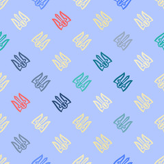 Seamless background with the arms of Ukraine