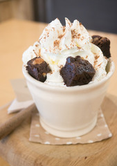brownie and icecream