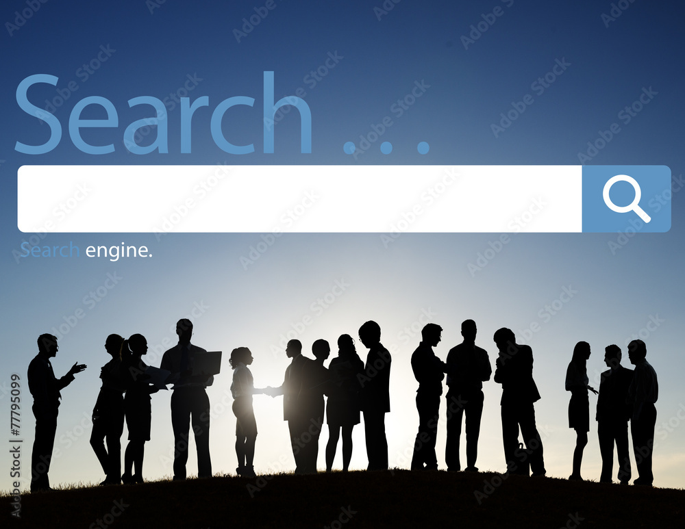 Poster search browse find internet search engine concept