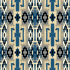 Ornament with a repeating pattern of geometric shapes