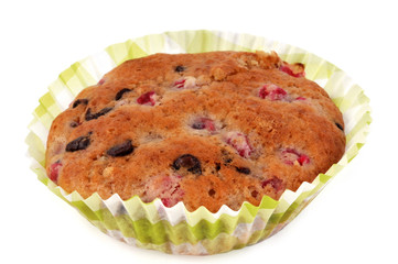 Muffins aux groseilles et pépites de chocolat