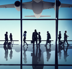 Airplane Aircraft Airport Business Flight Transport Concept