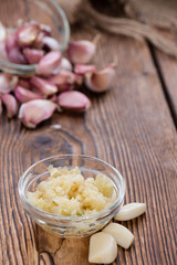 Portion of Crushed Garlic