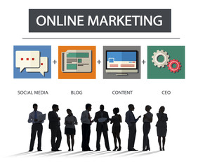 Online Marketing Business Content Strategy Target Concept