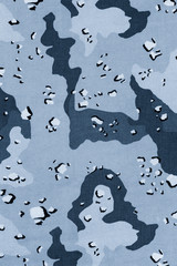 Six tone navy camouflage fabric texture background
