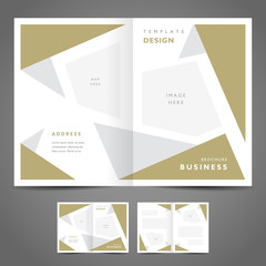 brochure design template abstract figure polygonal