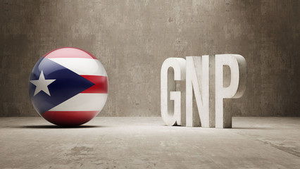 Puerto Rico. GNP  Concept.