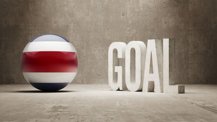 Naklejka premium Costa Rica. Goal Concept.