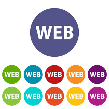 Web flat icon