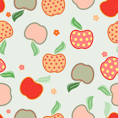 Nahtloser Apfelhintergrund naiv