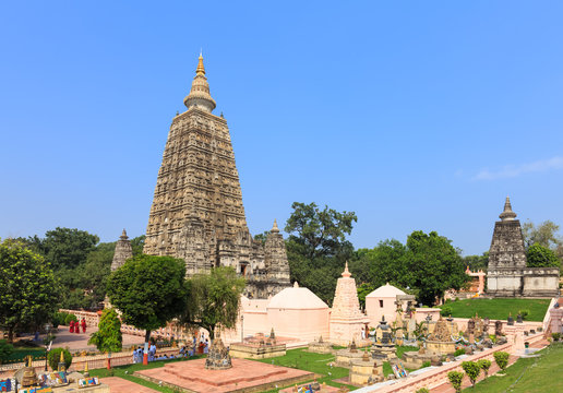 Mahabodhi temple, bodh gaya, India. The site where Gautam Buddha