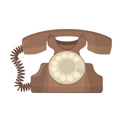 object retro telephone, old rotary phone