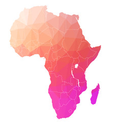 Africa in the color triangle. Raster 2