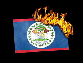 Flag burning - Belize