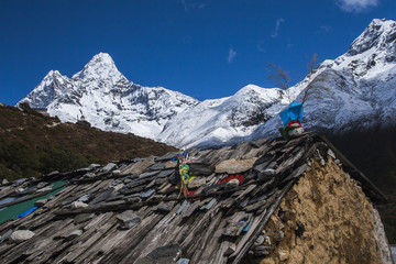 view of Ama Dablam from Pangboche