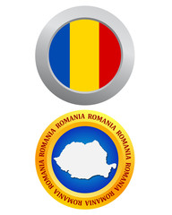 Fototapeta premium button as a symbol ROMANIA