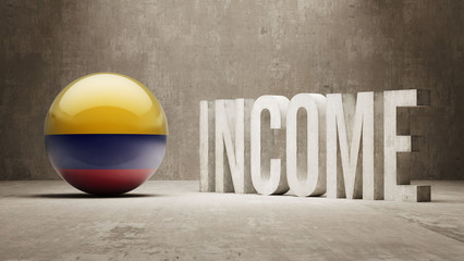 Colombia. Income  Concept.