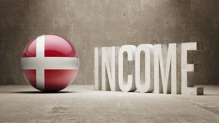 Naklejka premium Denmark. Income Concept.
