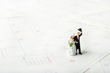 カレンダーと結婚式