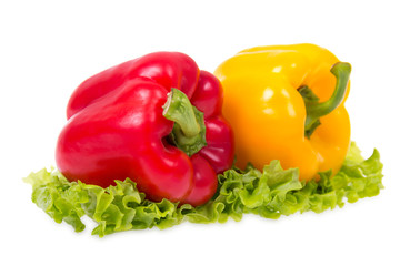 Red and yellow peppers