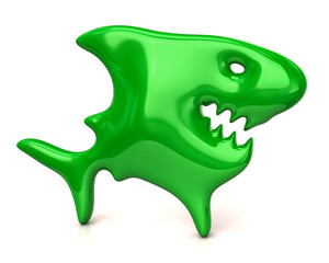 Green shark icon
