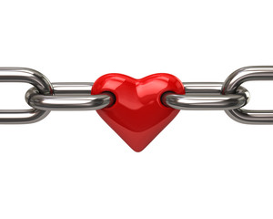 Obraz premium Heart in chain