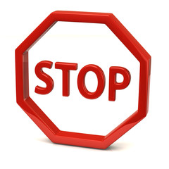 Red stop sign