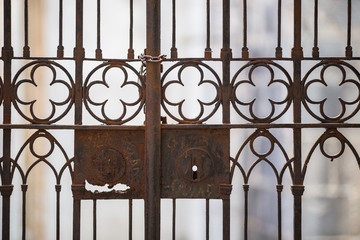 Fototapeta premium Old steel fence