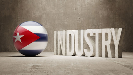Naklejka premium Cuba. Industry Concept.