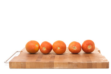 Fresh tomato on White isolated background