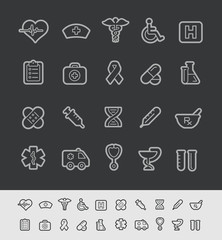 Medical Icons // Black Line Series --- EPS 10+