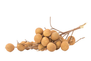 Longan on White isolated background