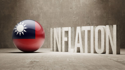 Naklejka premium Taiwan. Inflation Concept.