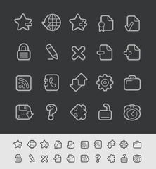 Web Icons // Black Line Series --- EPS 10+