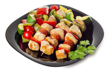 Almuerzo con brochetas