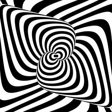 Design monochrome whirl movement illusion background © amicabel