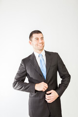 Business man smiling