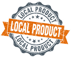 Obraz premium local product vintage orange seal isolated on white
