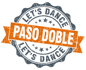 Obraz premium paso doble vintage orange seal isolated on white