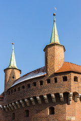 Fragment of an ancient barbican in Krakow