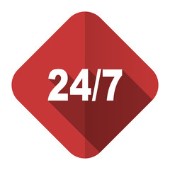 Obraz premium 24/7 flat icon