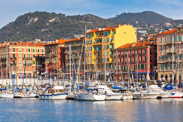 View on Port of Nice, France