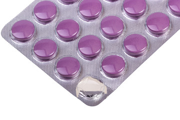 Medicine pills packed in blisters