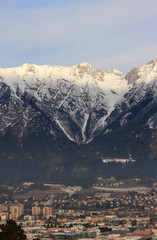 City at foot of Alps. Innsbruck, Austria