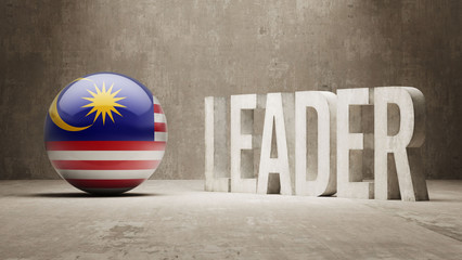 Naklejka premium Malaysia. Leader Concept.