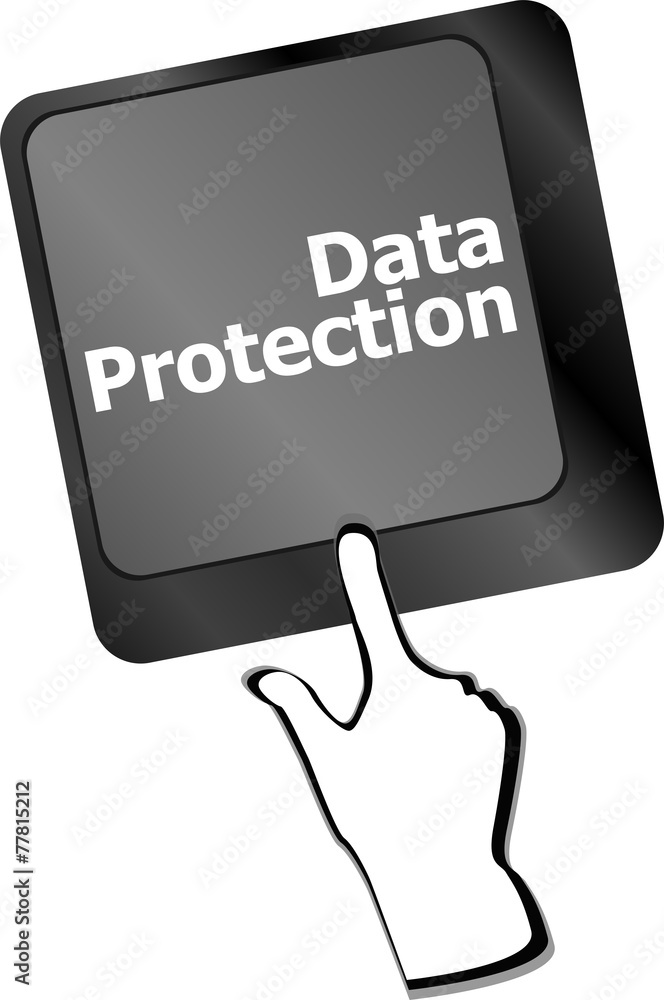 Poster data protection button on the keyboard keys